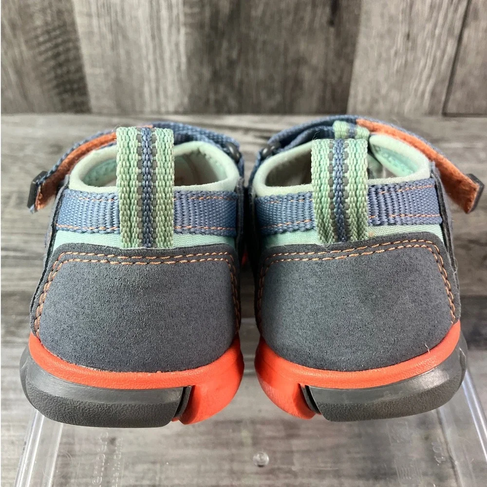 Keen Seacamp II CNX Kids Sandals Blue Orange 1022975 Size 12 US EU 30
